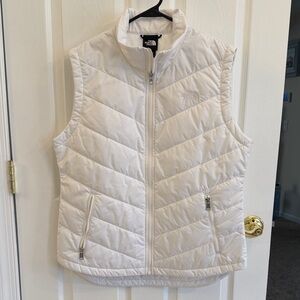North Face Women's White Quilted Vest